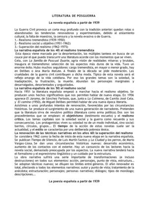 literatura posguerra española