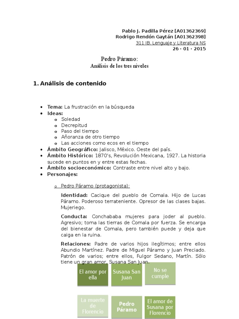 pedro páramo análisis literario