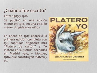 platero y yo analisis literario