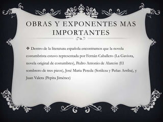 La novela costumbrista española del siglo XIX: sociedad, personajes y vida cotidiana