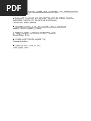 novelas japonesas en español pdf